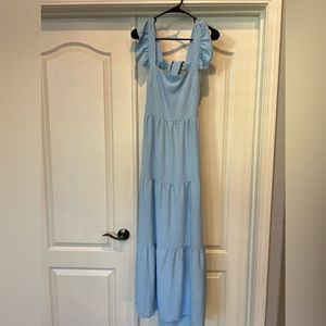 Baby blue long dress